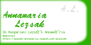 annamaria lezsak business card